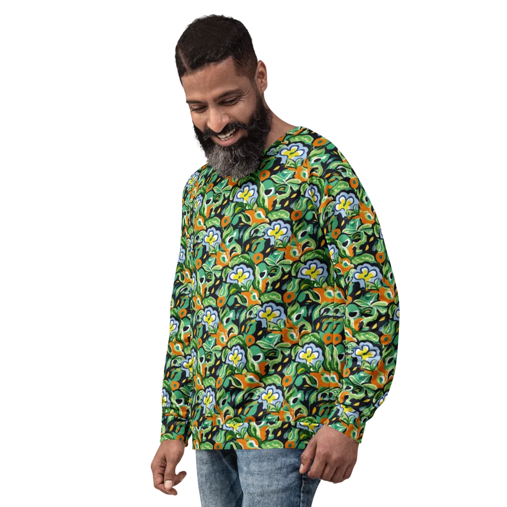 Verdant Rhapsody on Sweatshirt — Left Front
