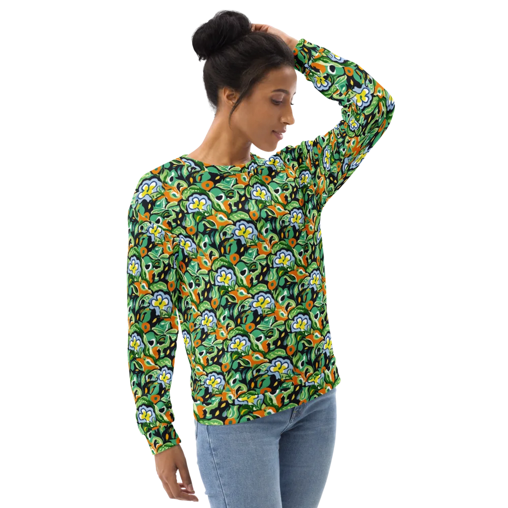 Verdant Rhapsody on Sweatshirt — Right Front
