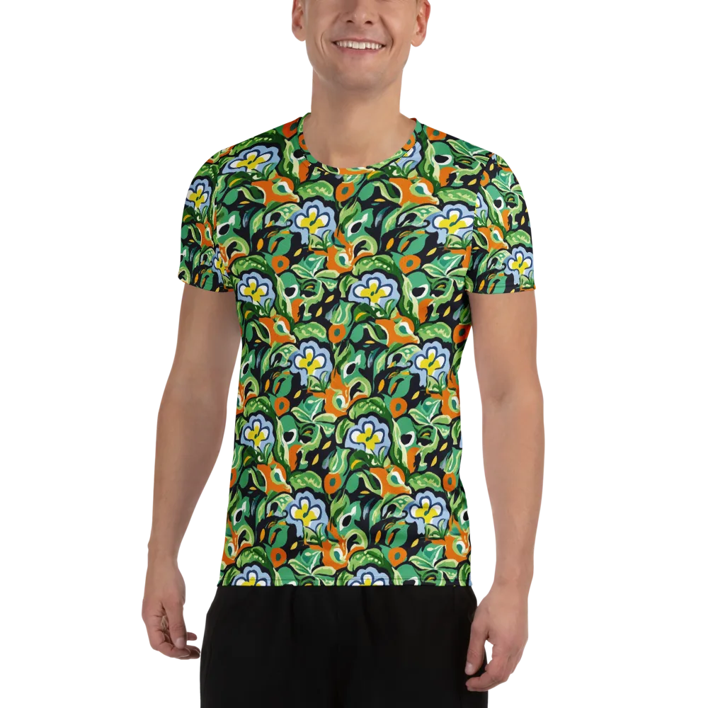 Verdant Rhapsody on Men's Athletic T-Shirt — Front