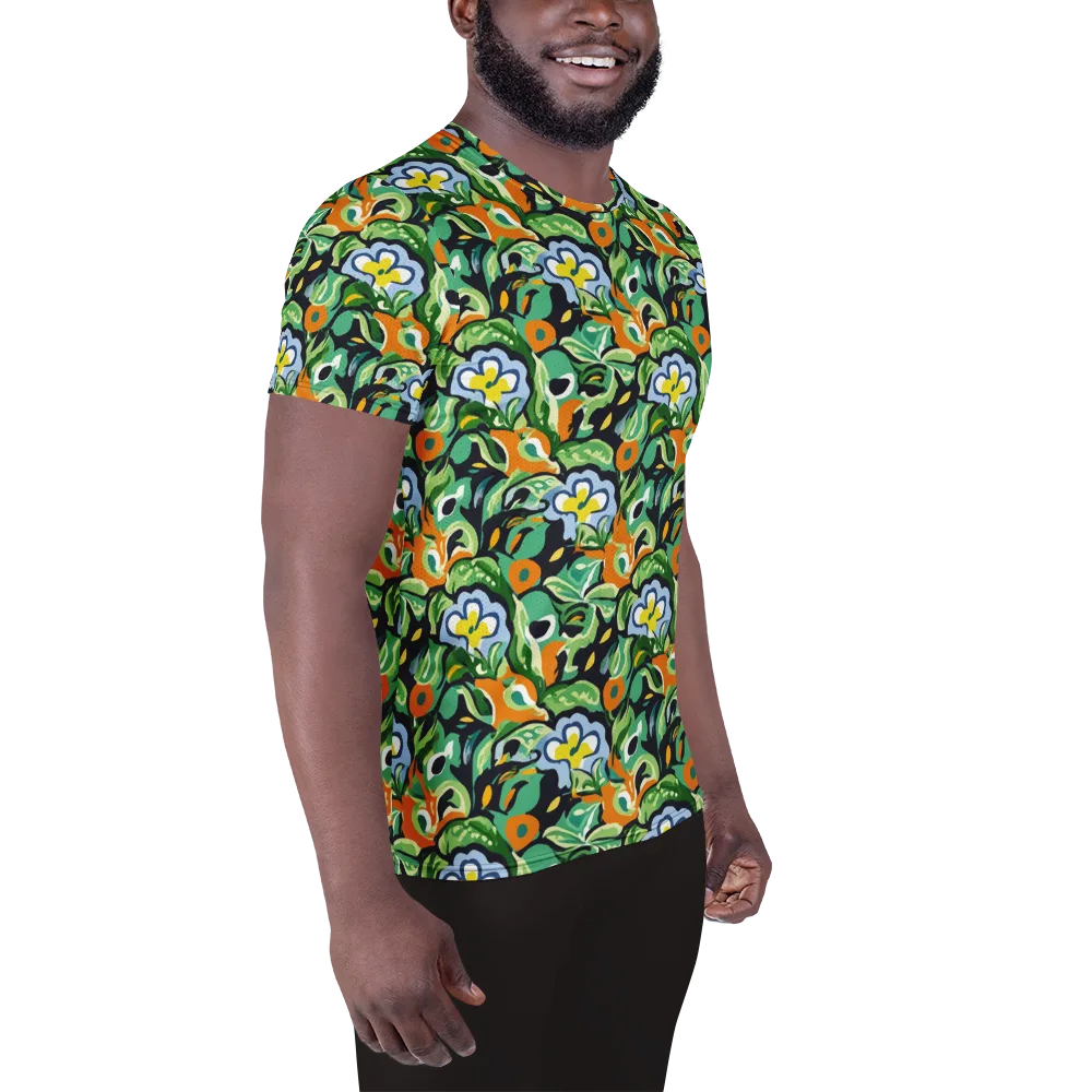 Verdant Rhapsody on Men's Athletic T-Shirt — Right