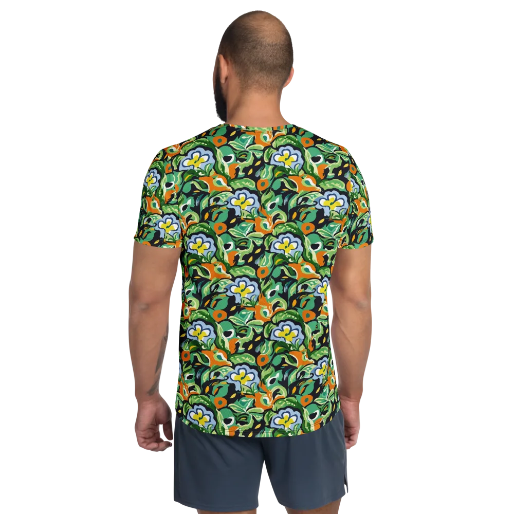 Verdant Rhapsody on Men's Athletic T-Shirt — Back