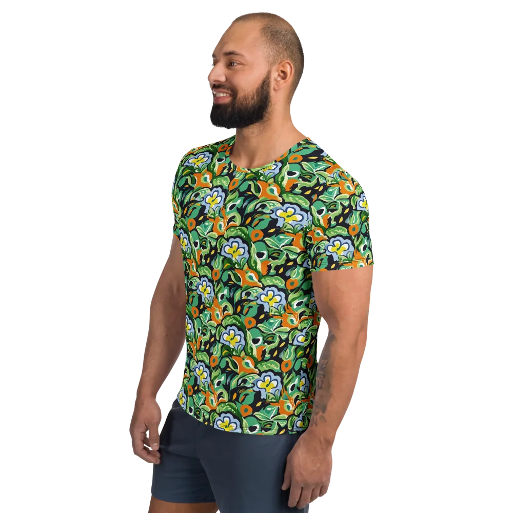 Verdant Rhapsody on Men's Athletic T-Shirt — Left