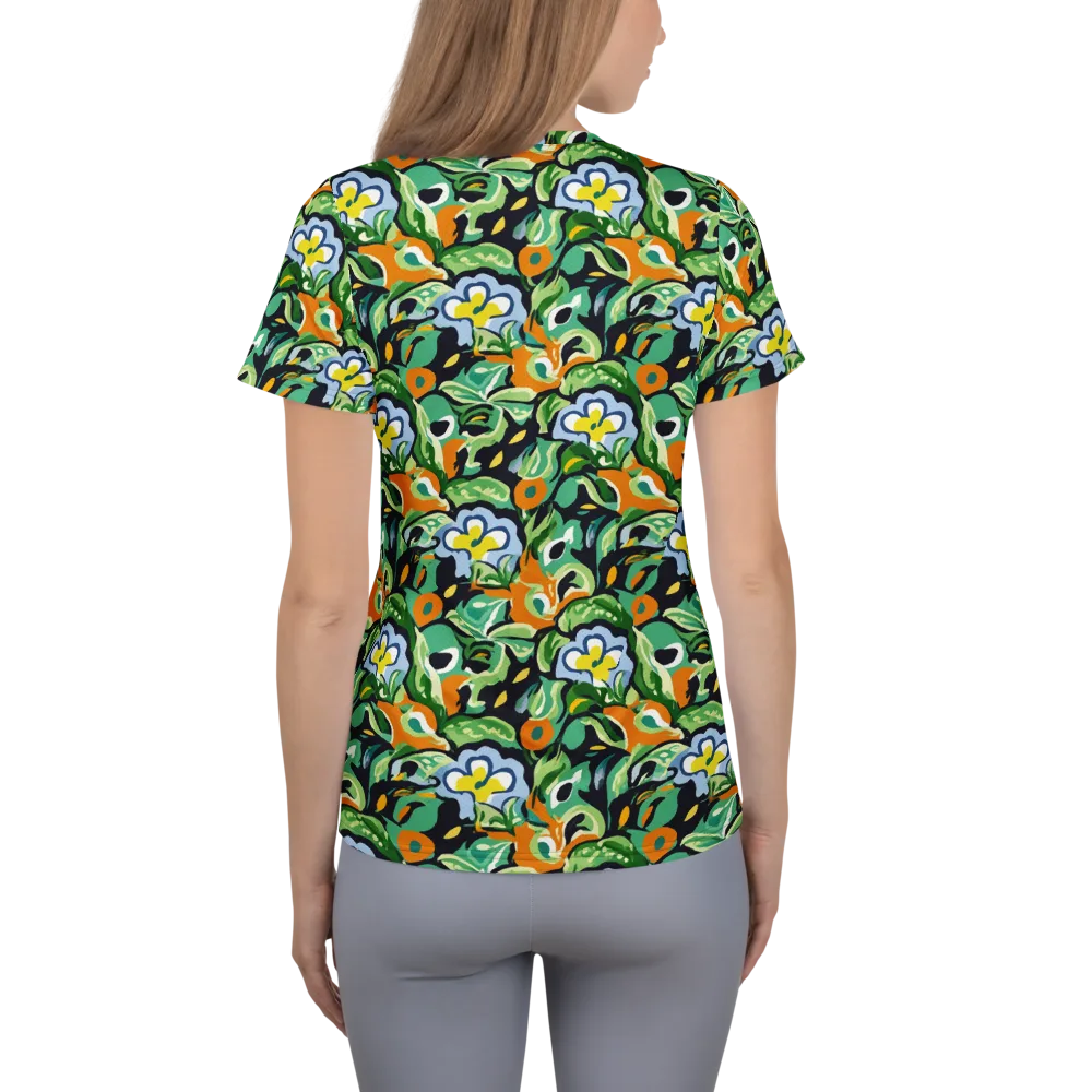 Verdant Rhapsody on Women's Athletic T-Shirt — Back
