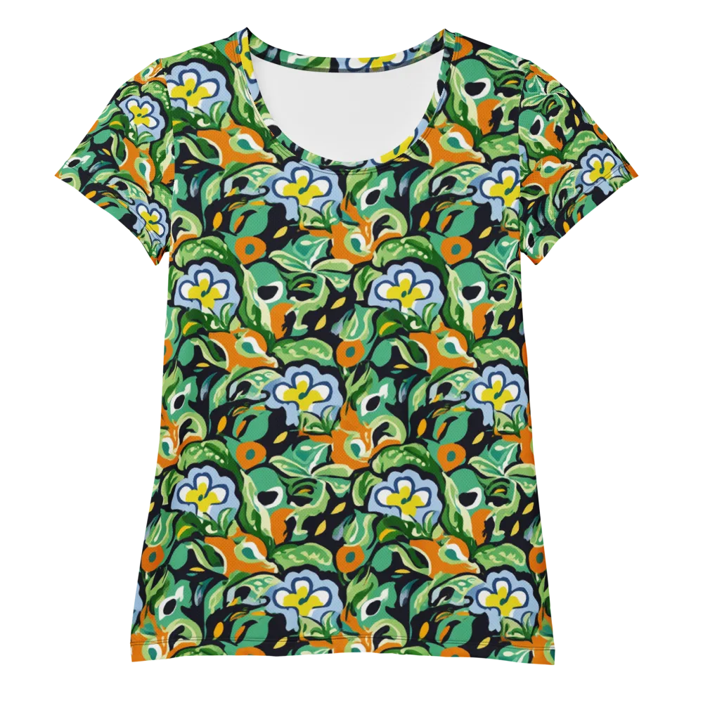 Verdant Rhapsody on Women's Athletic T-Shirt — Front