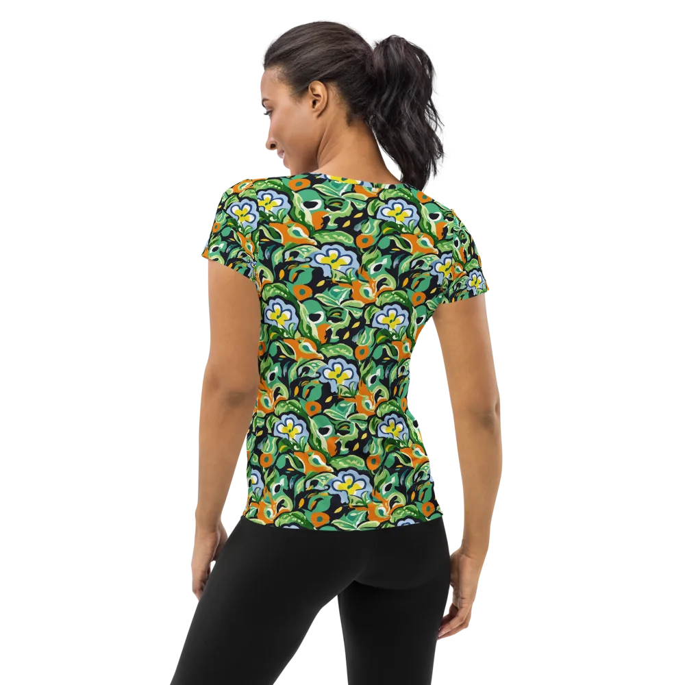 Verdant Rhapsody on Women's Athletic T-Shirt — Back