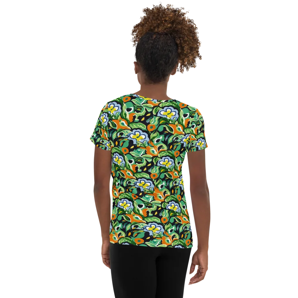 Verdant Rhapsody on Women's Athletic T-Shirt — Back
