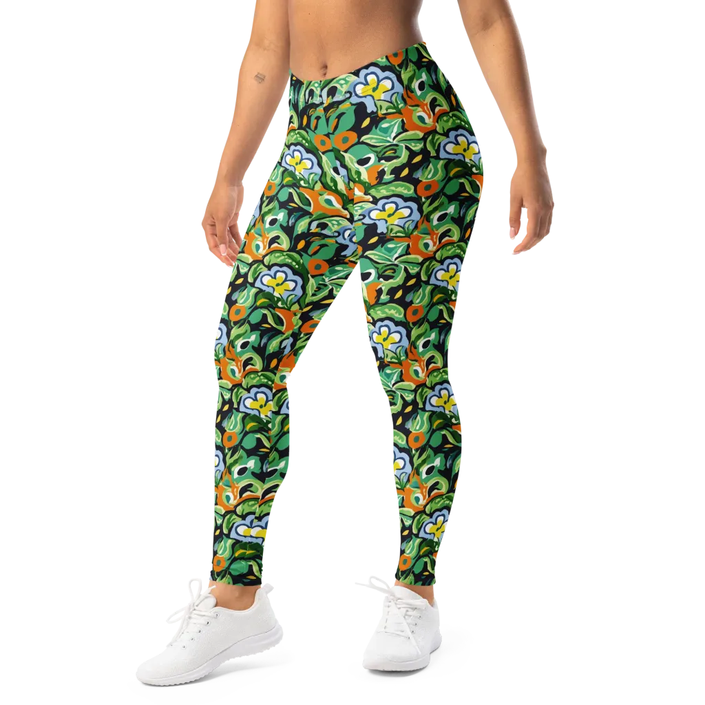 Verdant Rhapsody on Leggings — Left Front