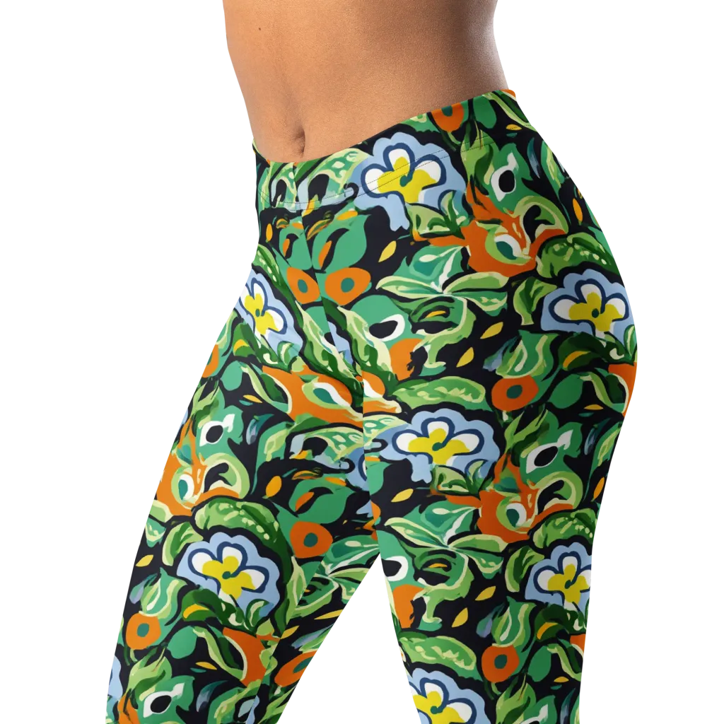 Verdant Rhapsody on Leggings — Left Front