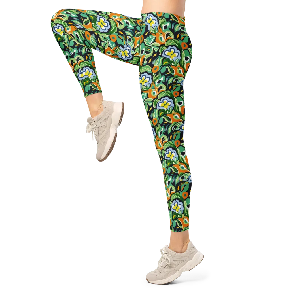 Verdant Rhapsody on Leggings — Left