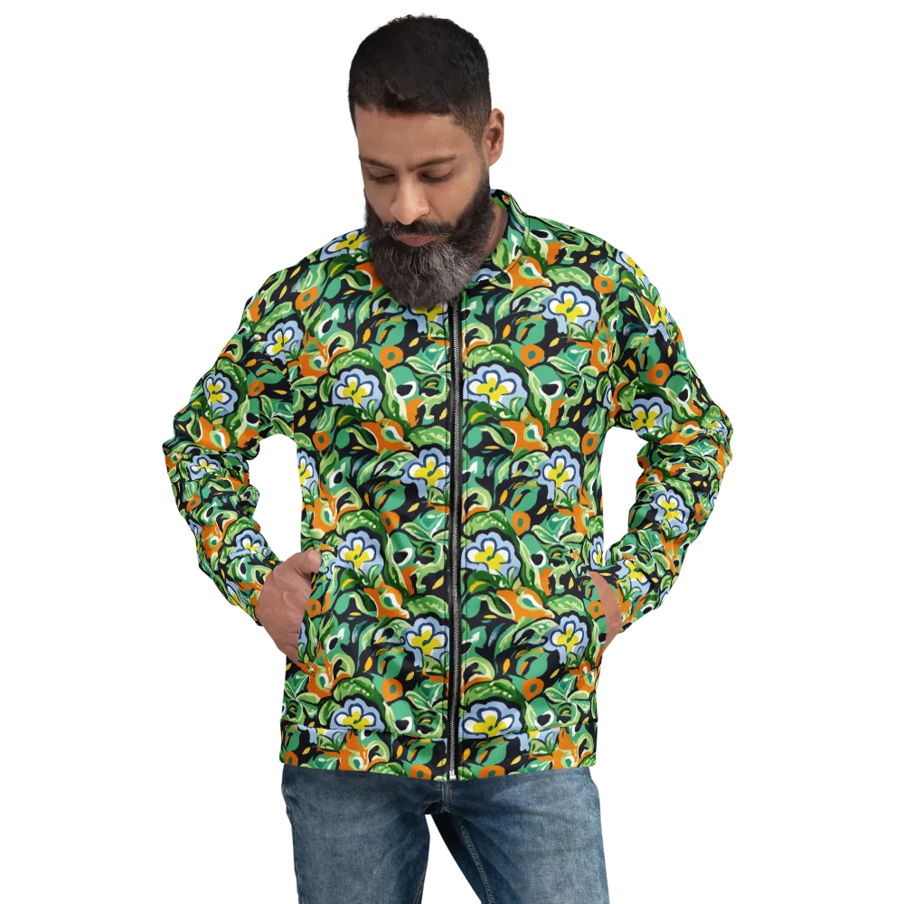 Verdant Rhapsody on Bomber Jacket — Front