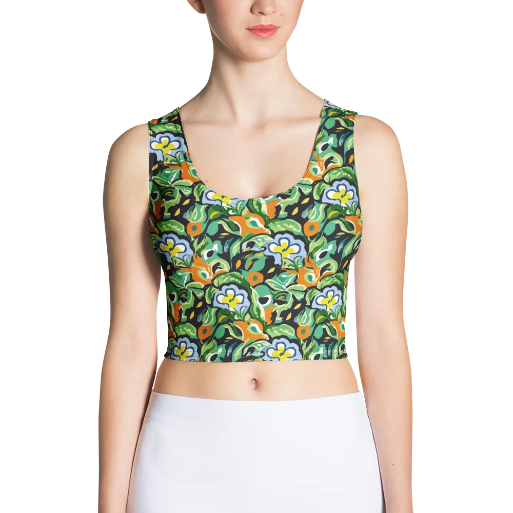 Verdant Rhapsody on Crop Top — Front