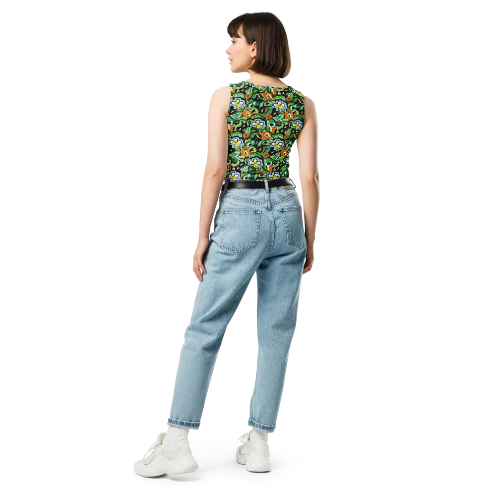 Verdant Rhapsody on Crop Top — Back