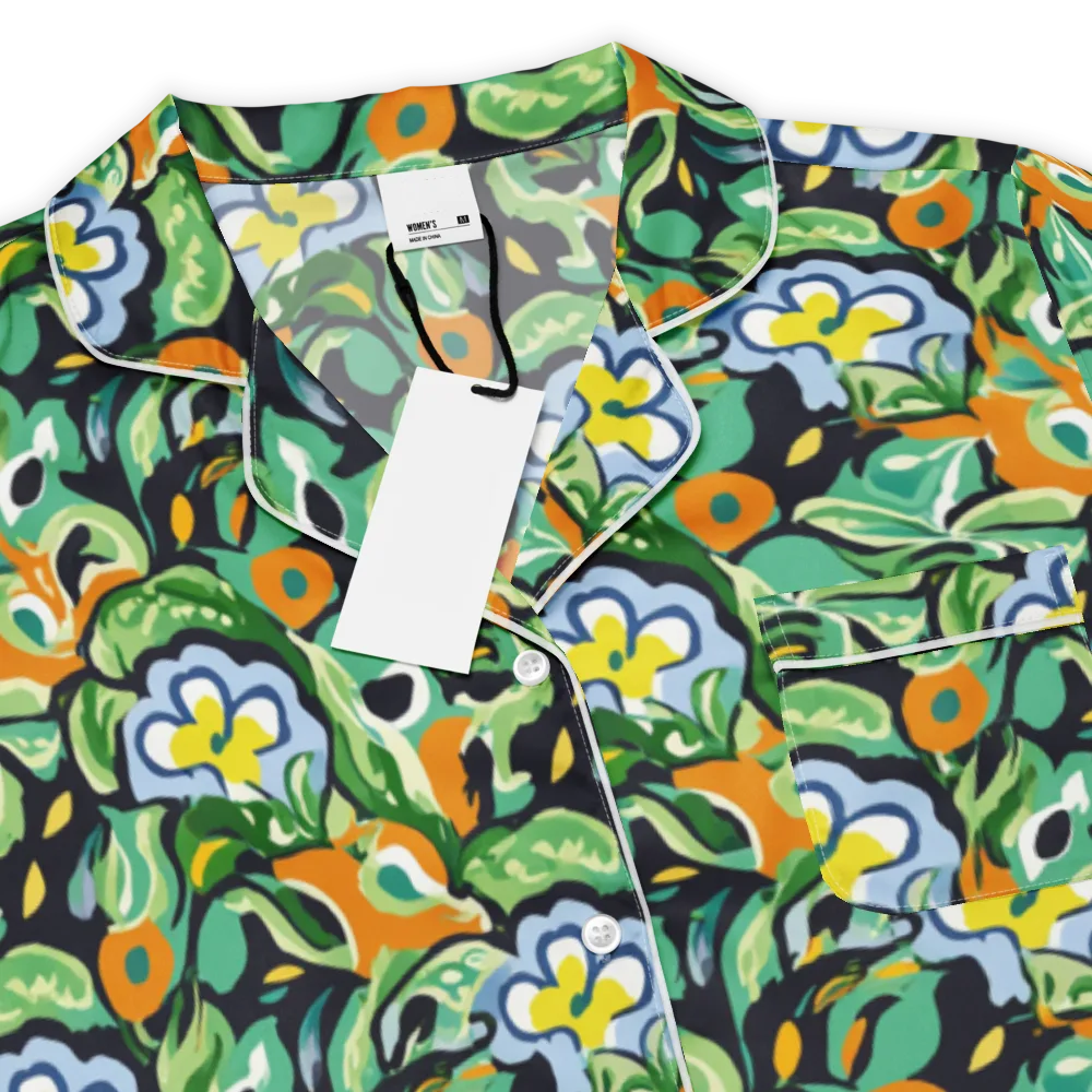 Verdant Rhapsody on Women's Short Sleeve Pajama Top — Product details