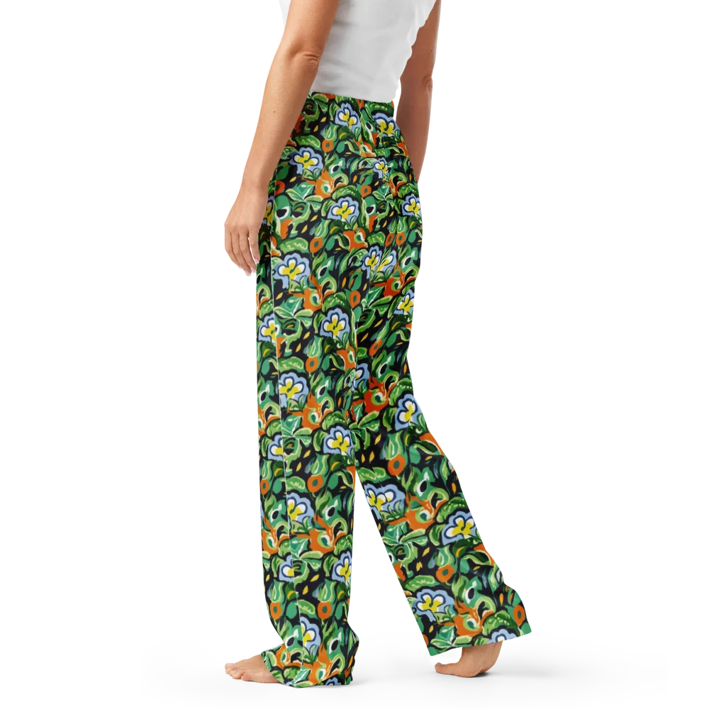 Verdant Rhapsody on Women's Pajama Pants — Left