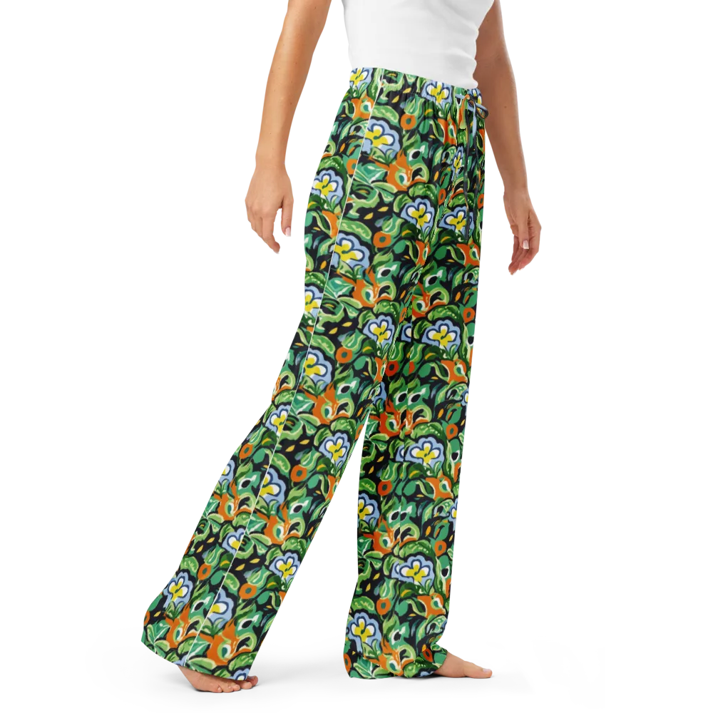 Verdant Rhapsody on Women's Pajama Pants — Right Front