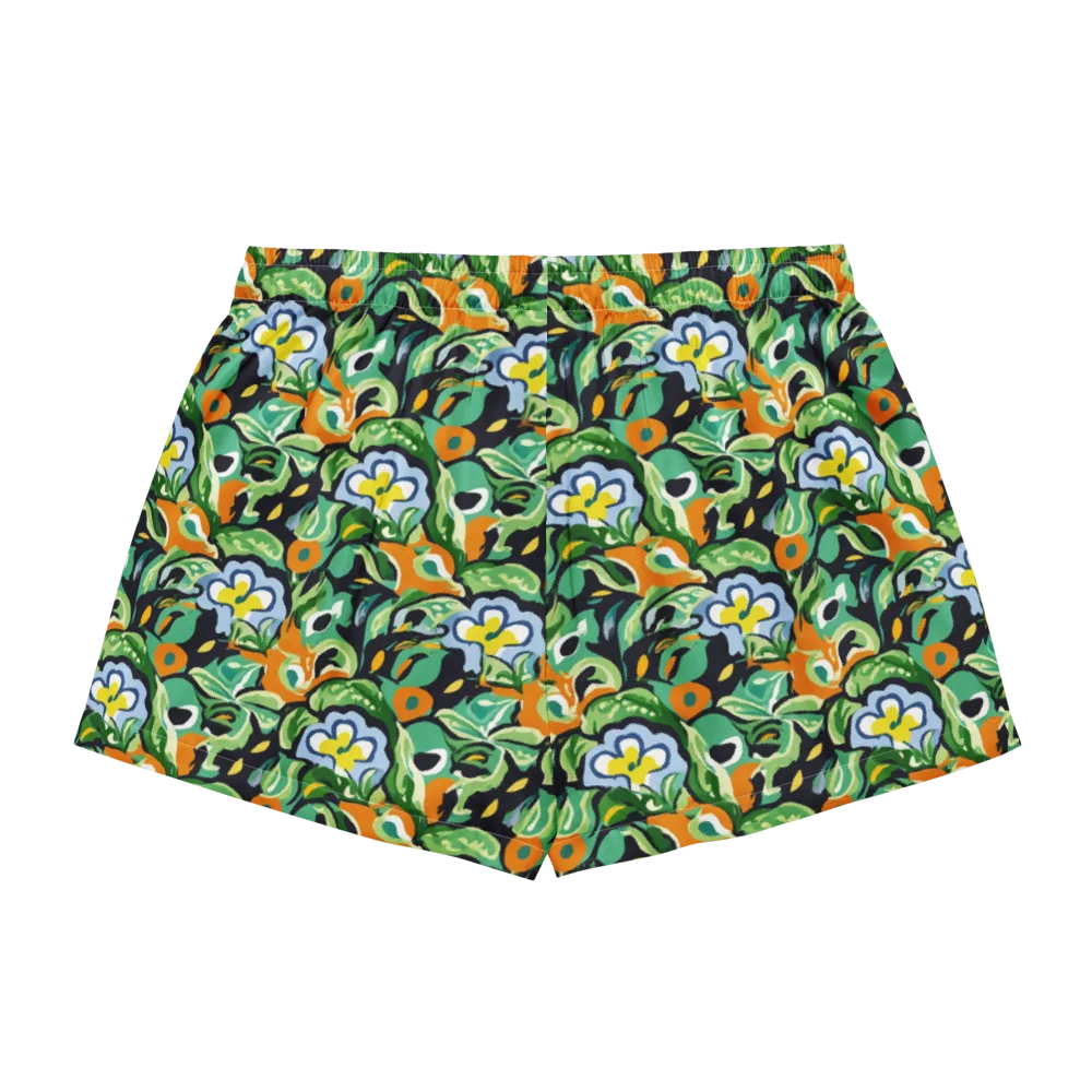 Verdant Rhapsody on Women's Pajama Shorts — Back