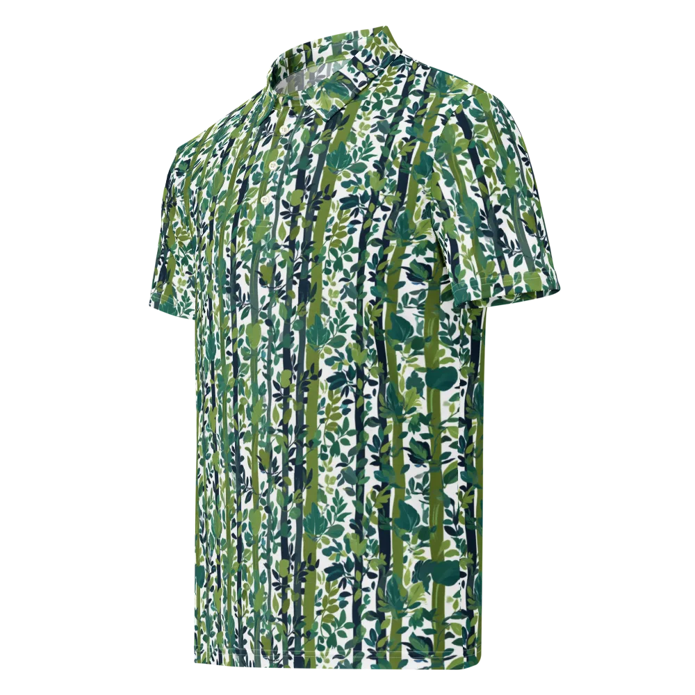 Bamboo Canopy on Men's Slim Fit Polo Shirt — Left Front