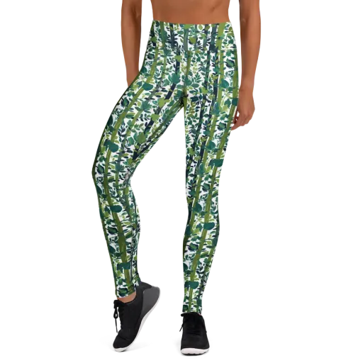 Bamboo Canopy on a Yoga Leggings