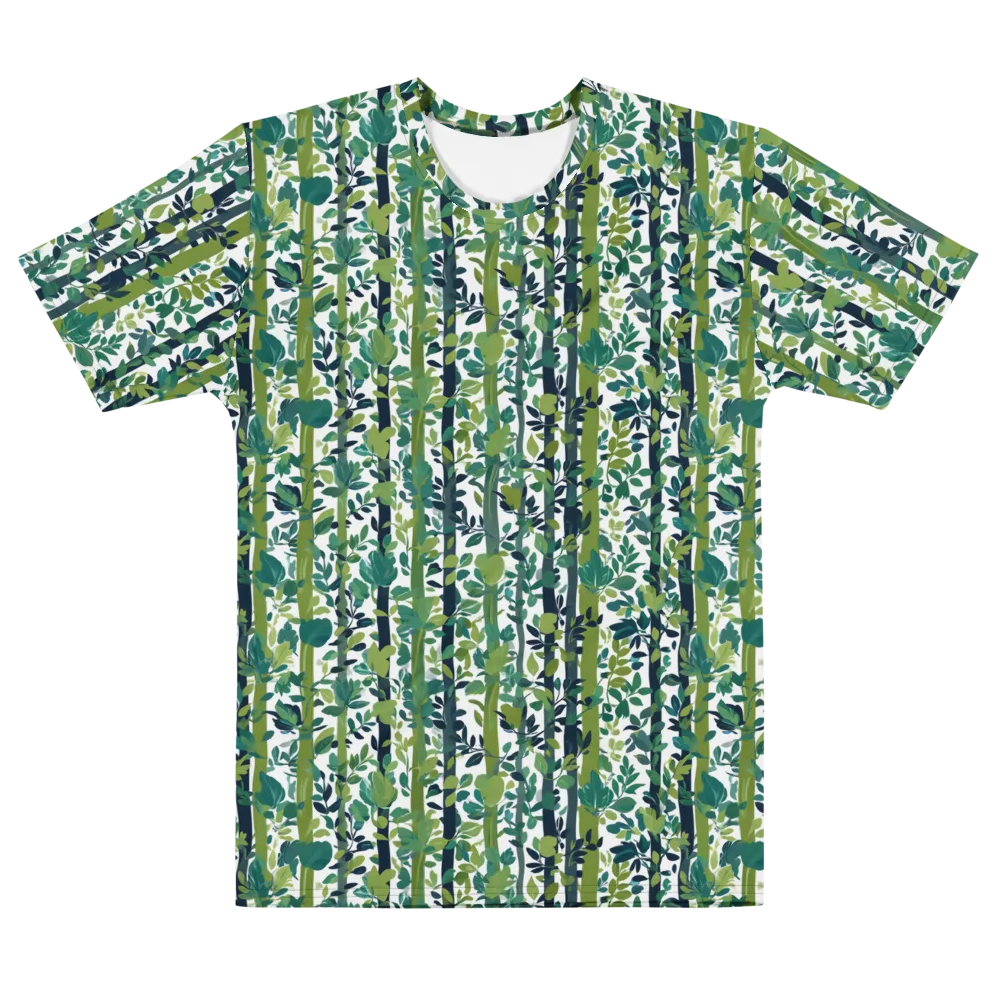 Bamboo Canopy on Men's Cotton Crew Neck T-Shirt — Front