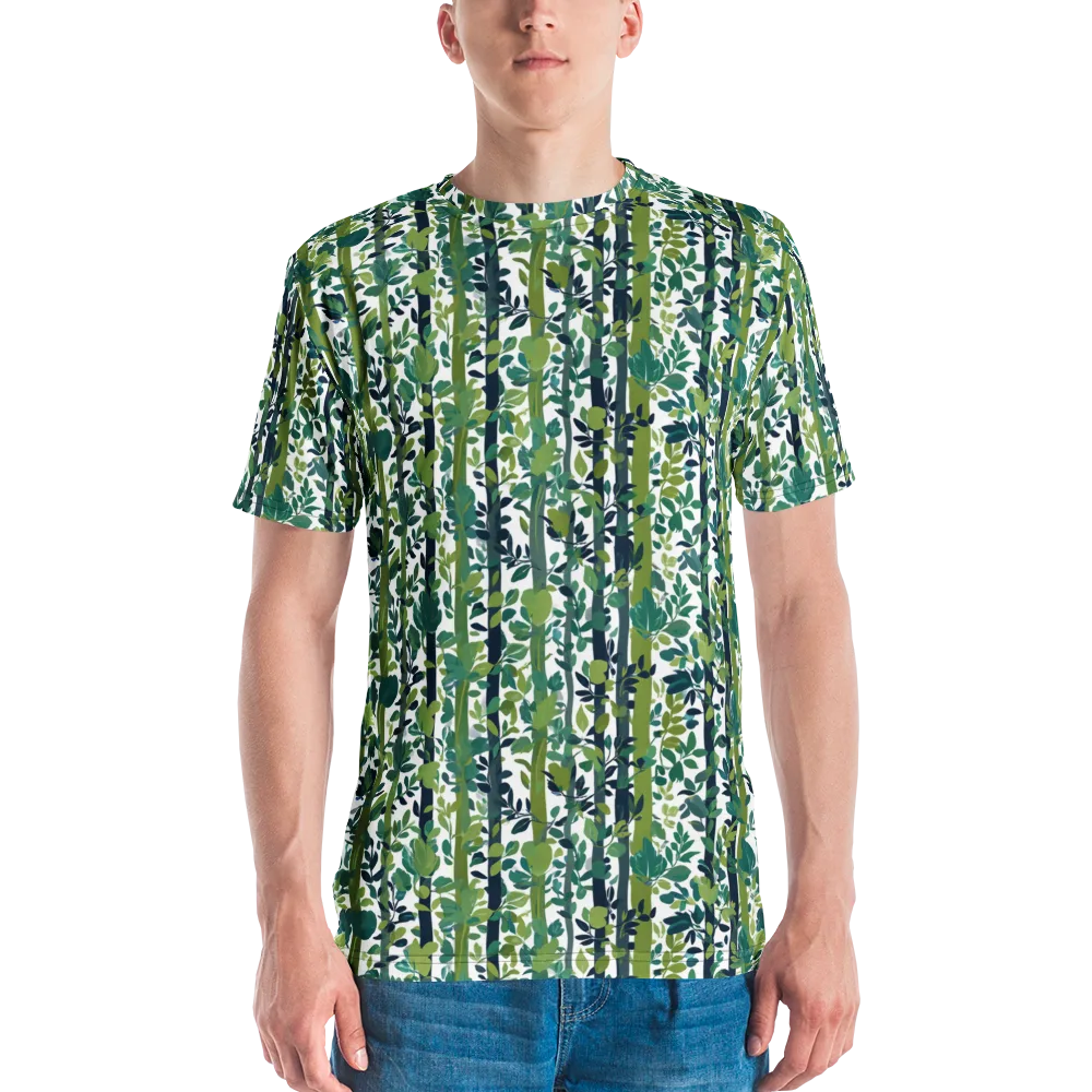 Bamboo Canopy on Men's Crew Neck T-Shirt — Front