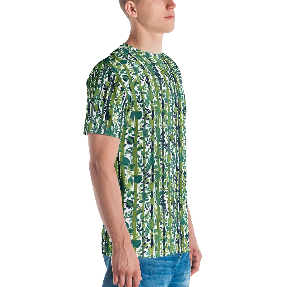 Bamboo Canopy on Men's Crew Neck T-Shirt — Right