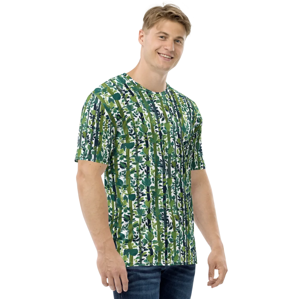 Bamboo Canopy on Men's Crew Neck T-Shirt — Right