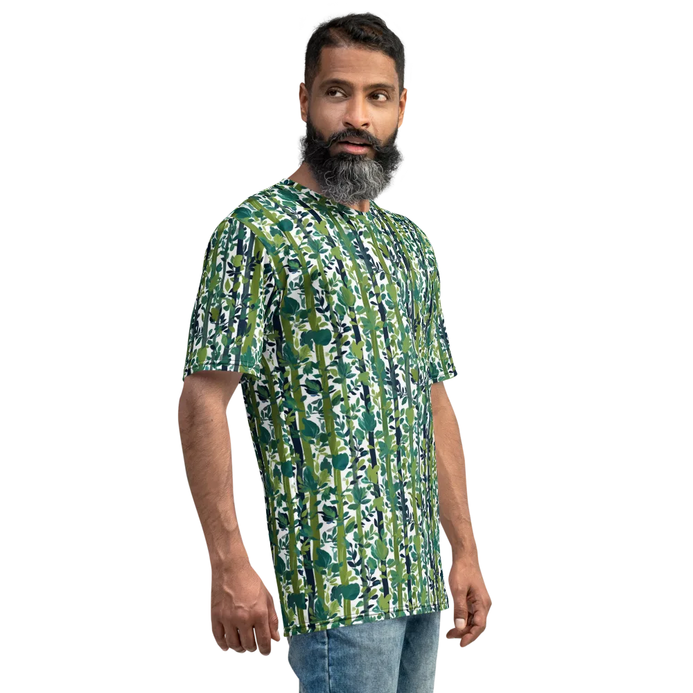 Bamboo Canopy on Men's Crew Neck T-Shirt — Right