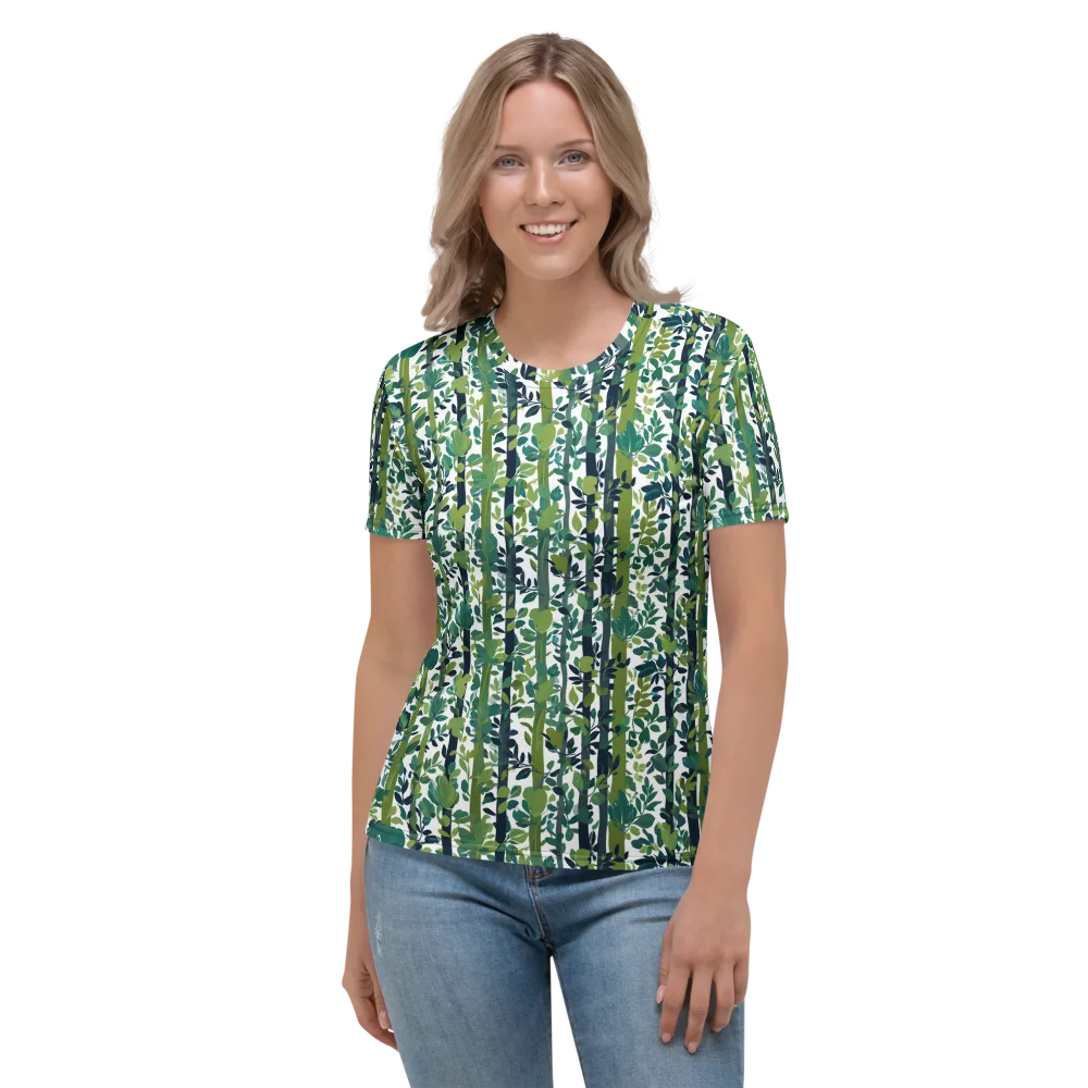 Bamboo Canopy on Women's Crew Neck T-Shirt — Front