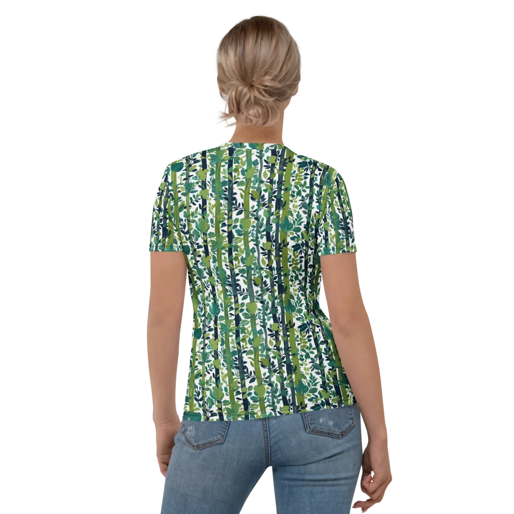 Bamboo Canopy on Women's Crew Neck T-Shirt — Back