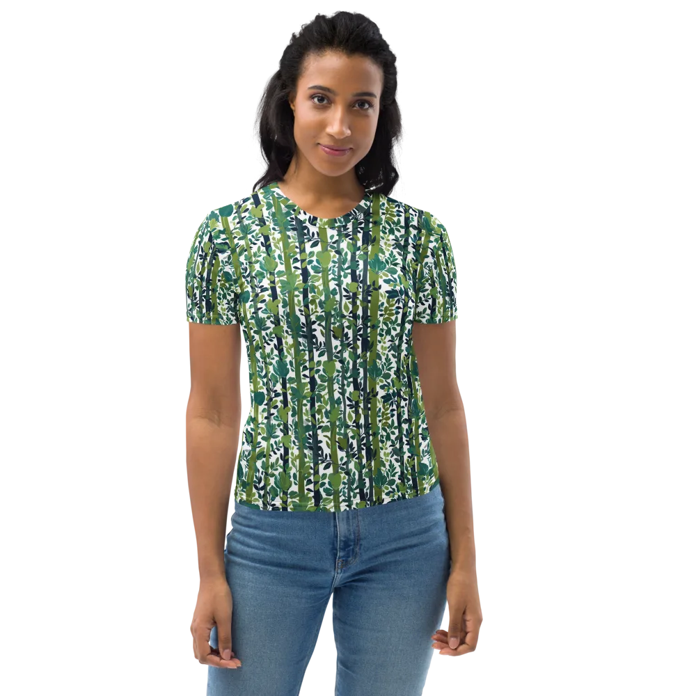 Bamboo Canopy on Women's Crew Neck T-Shirt — Front