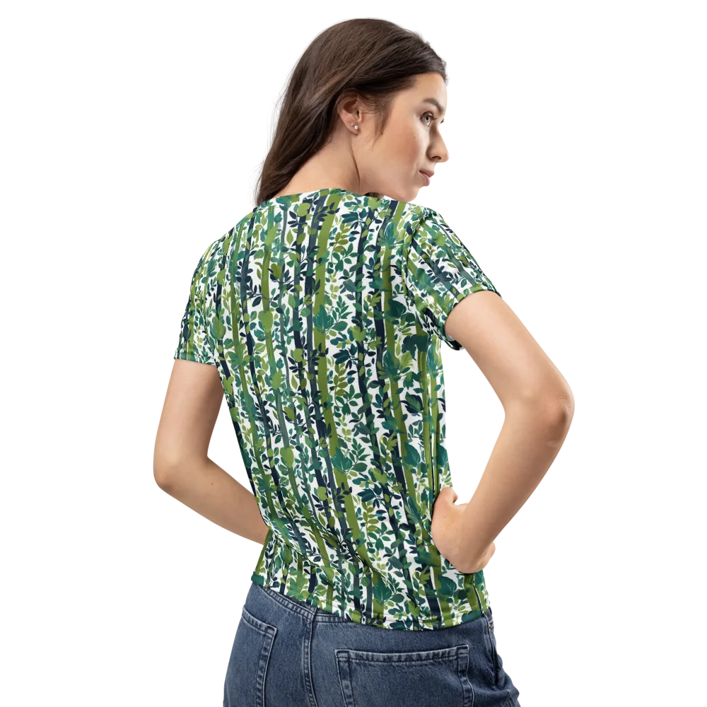 Bamboo Canopy on Women's Crew Neck T-Shirt — Back