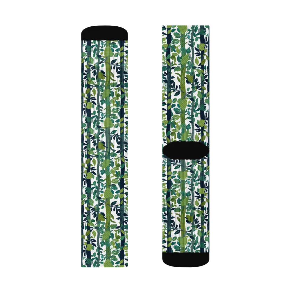 Bamboo Canopy on Socks — Left Sock