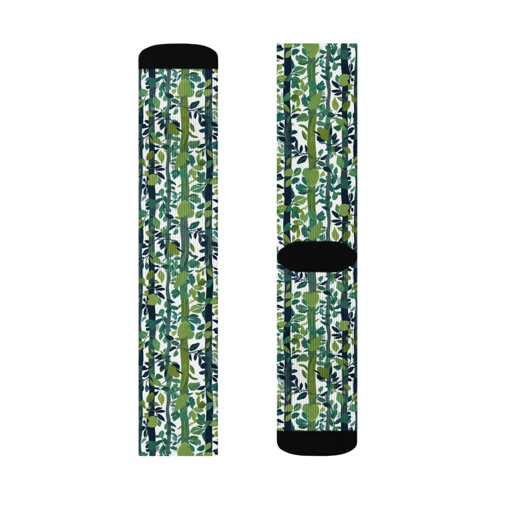 Bamboo Canopy on Socks — Right Sock