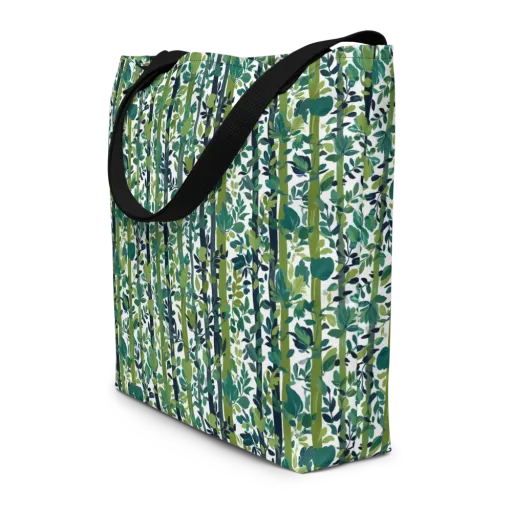 Bamboo Canopy on a Large Tote Bag W/ Pocket