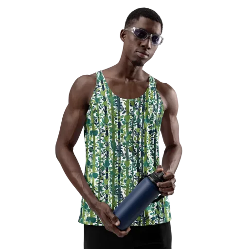 Bamboo Canopy on a Men's Tank Top