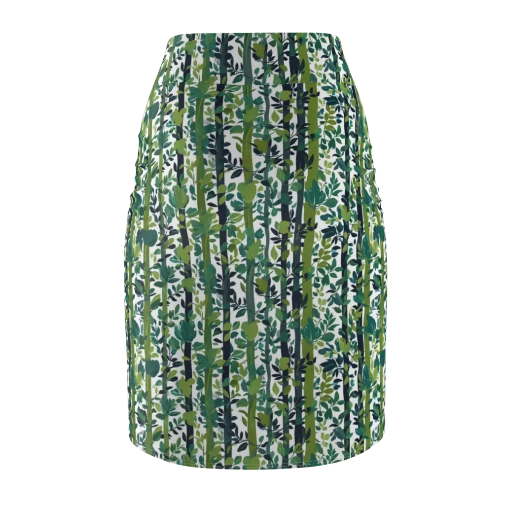Bamboo Canopy on Pencil Skirt — Back