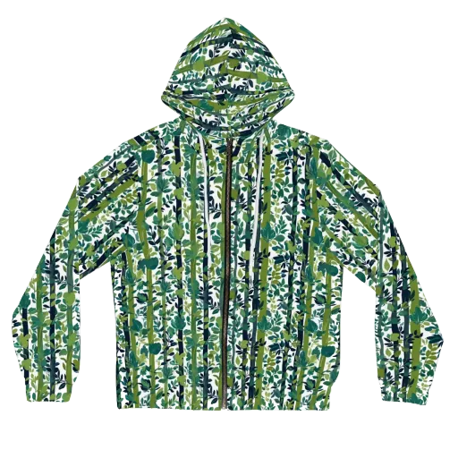 Bamboo Canopy on a Women's Full-Zip Hoodie