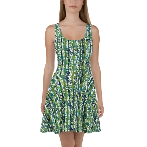 Bamboo Canopy on a Skater Dress