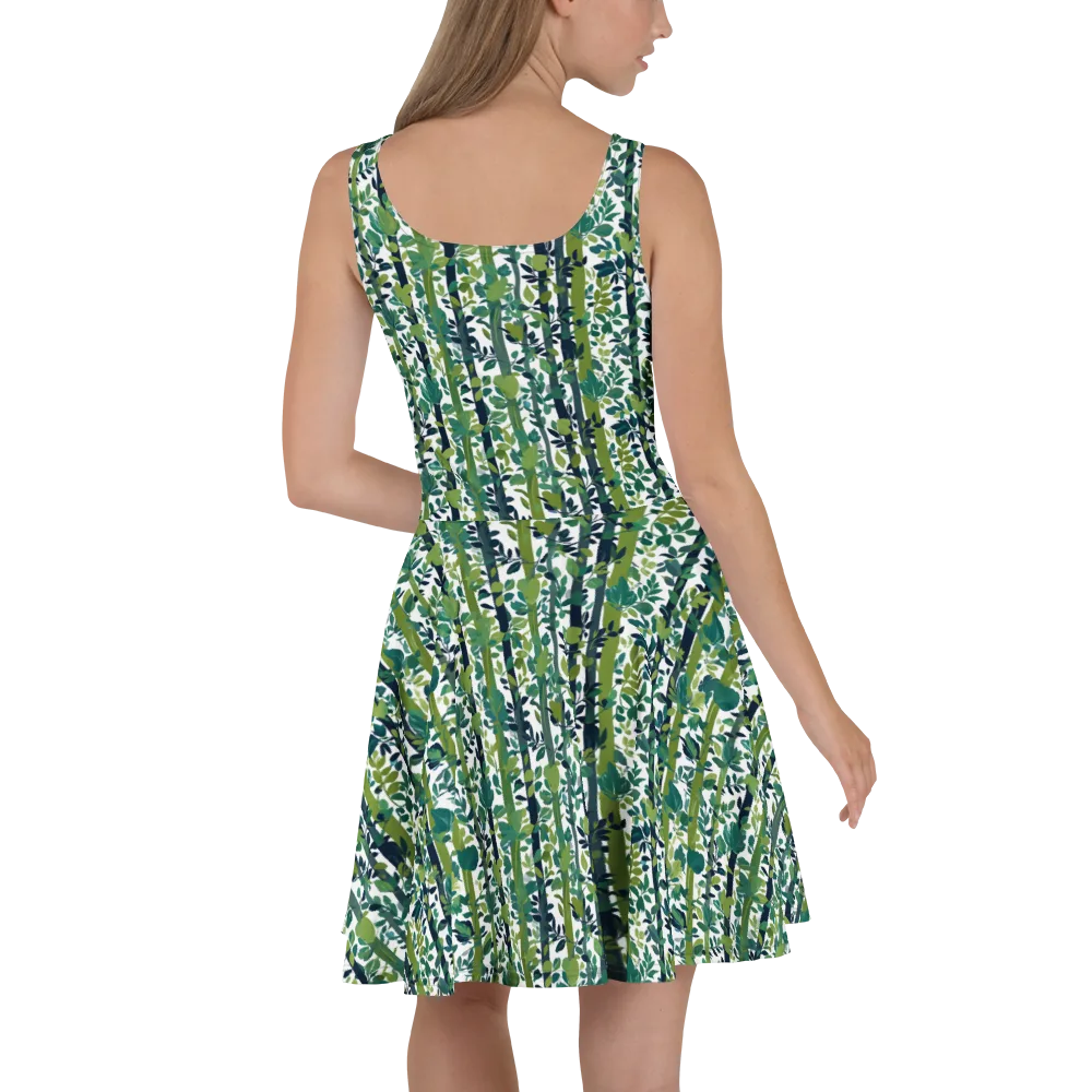 Bamboo Canopy on Skater Dress — Back