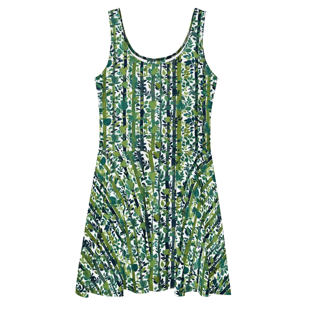 Bamboo Canopy on Skater Dress — Front