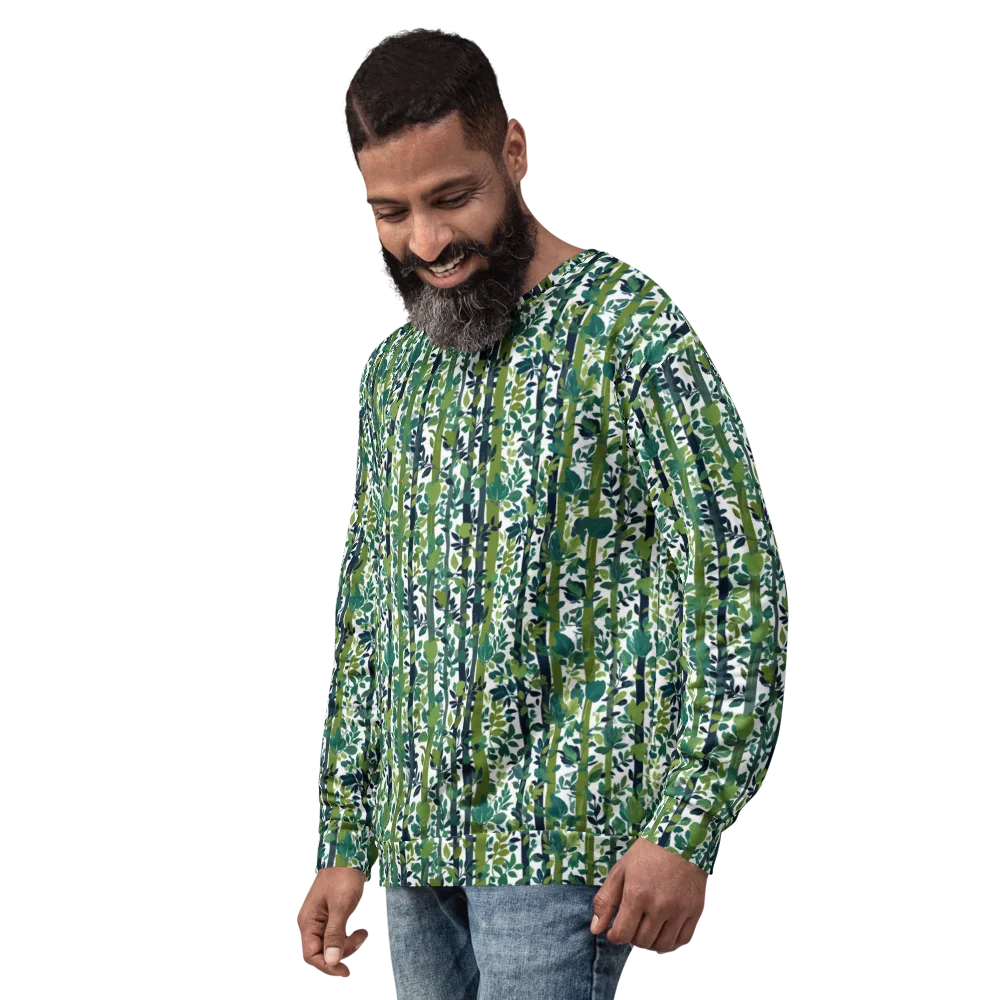 Bamboo Canopy on Sweatshirt — Left Front