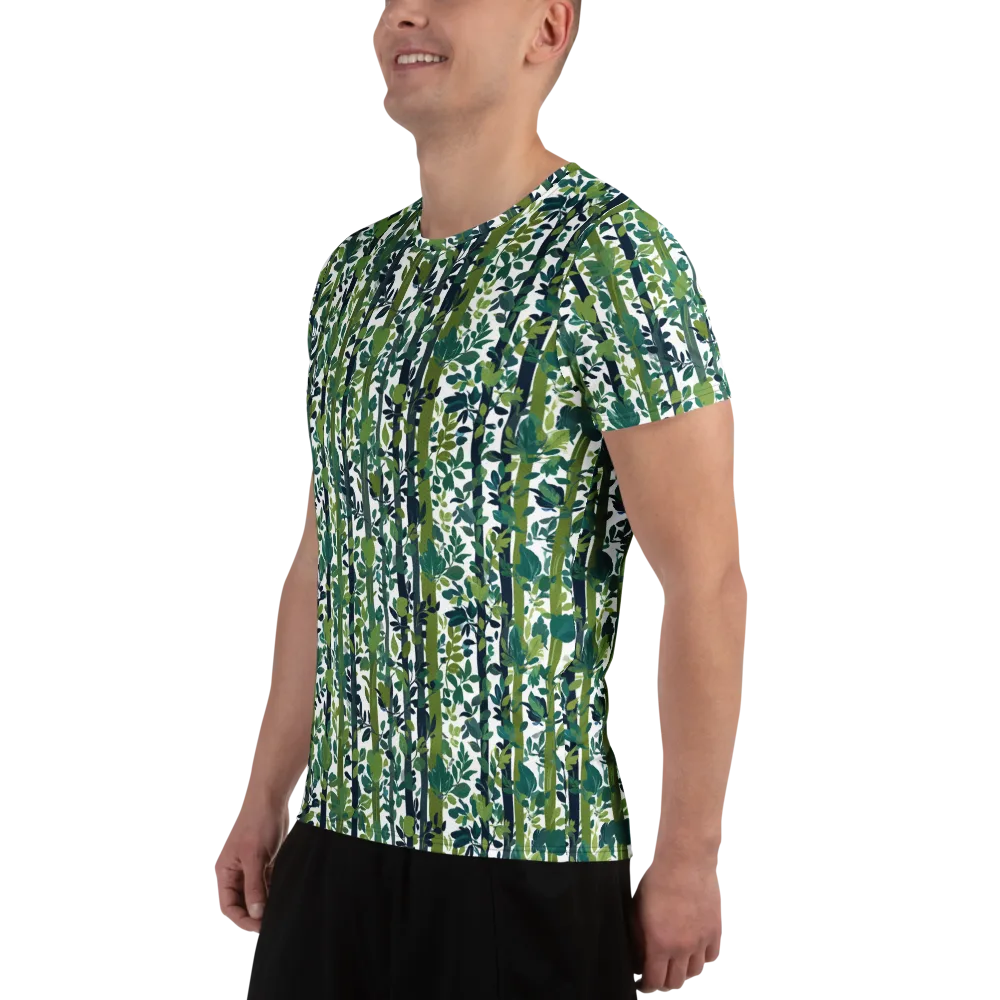 Bamboo Canopy on Men's Athletic T-Shirt — Left