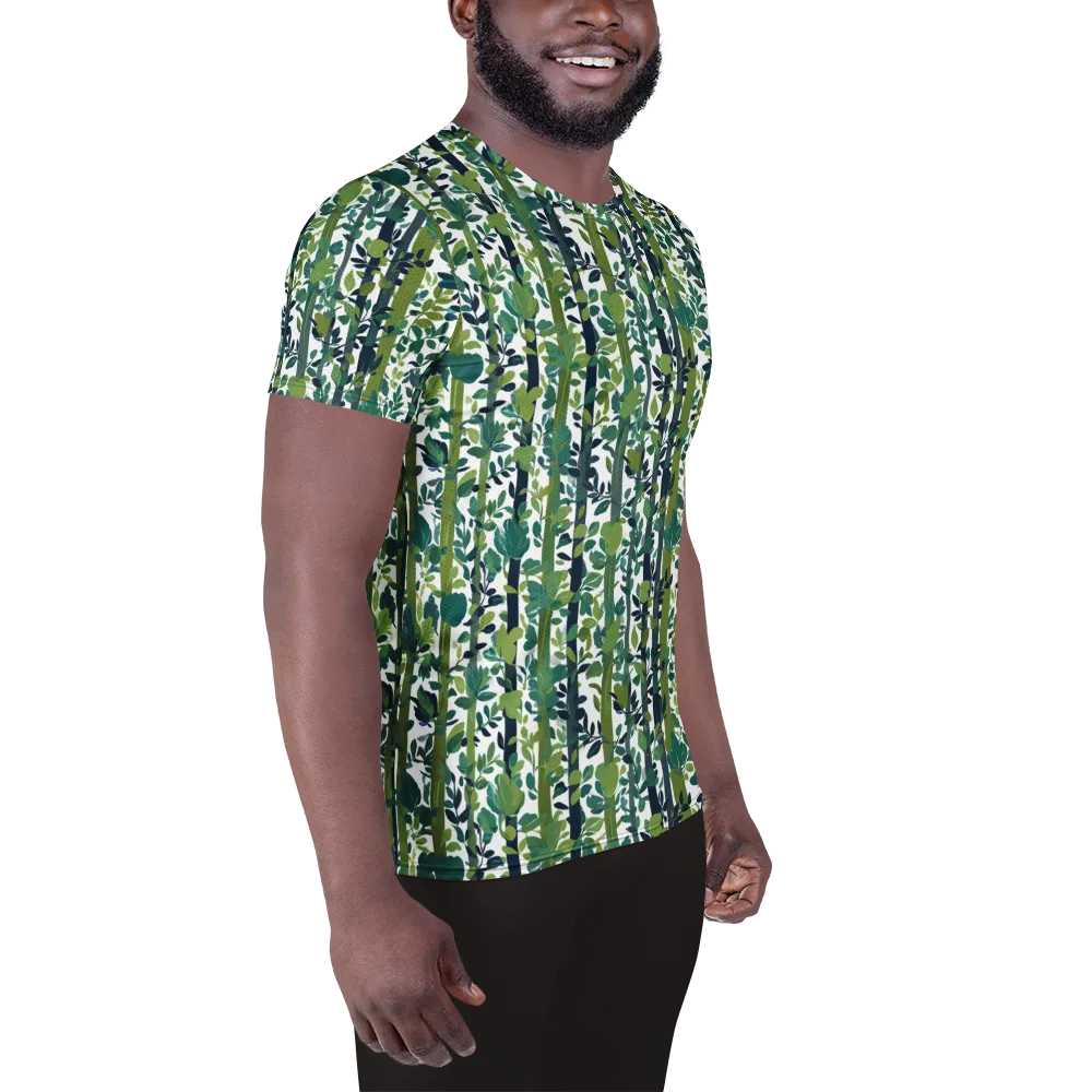 Bamboo Canopy on Men's Athletic T-Shirt — Right
