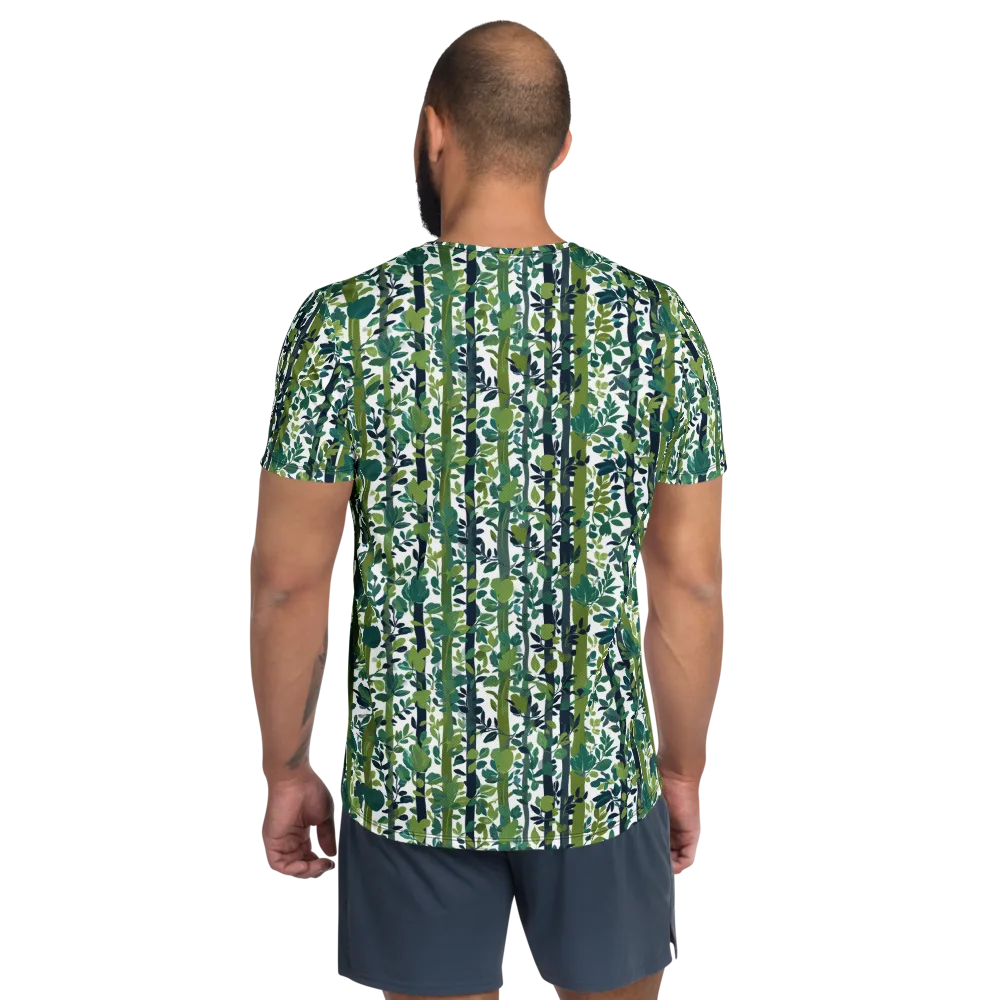 Bamboo Canopy on Men's Athletic T-Shirt — Back