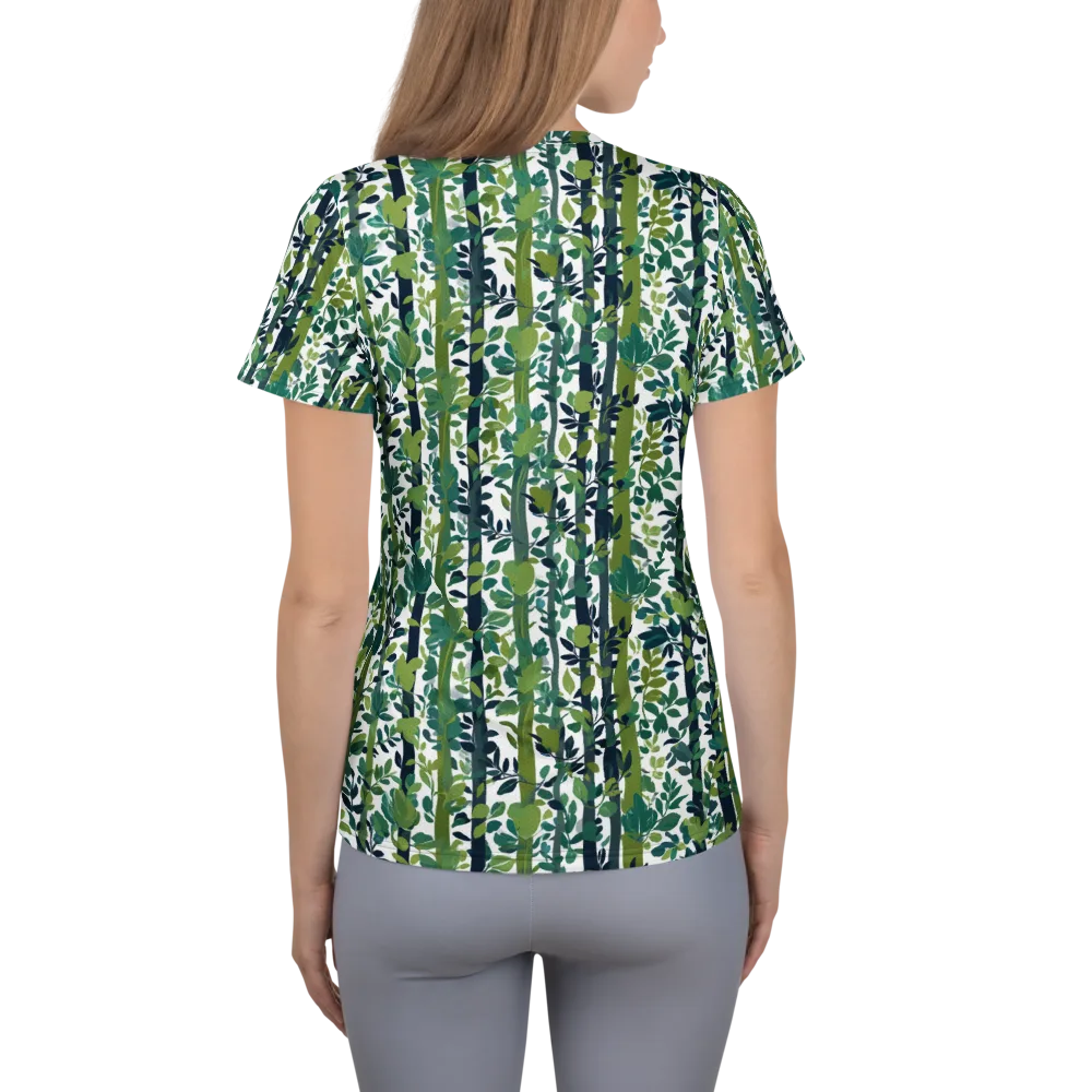 Bamboo Canopy on Women's Athletic T-Shirt — Back