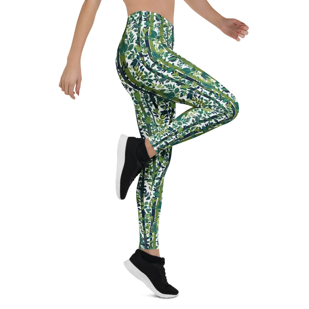 Bamboo Canopy on Leggings — Right
