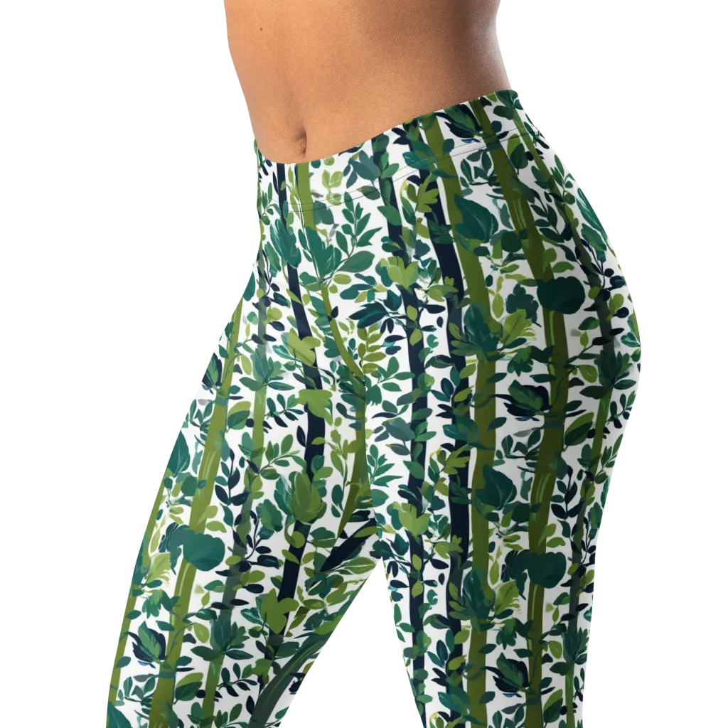 Bamboo Canopy on Leggings — Left Front