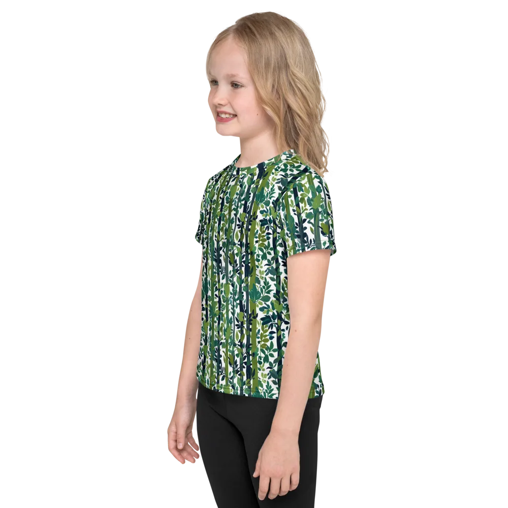 Bamboo Canopy on Kids Crew Neck T-Shirt — Left