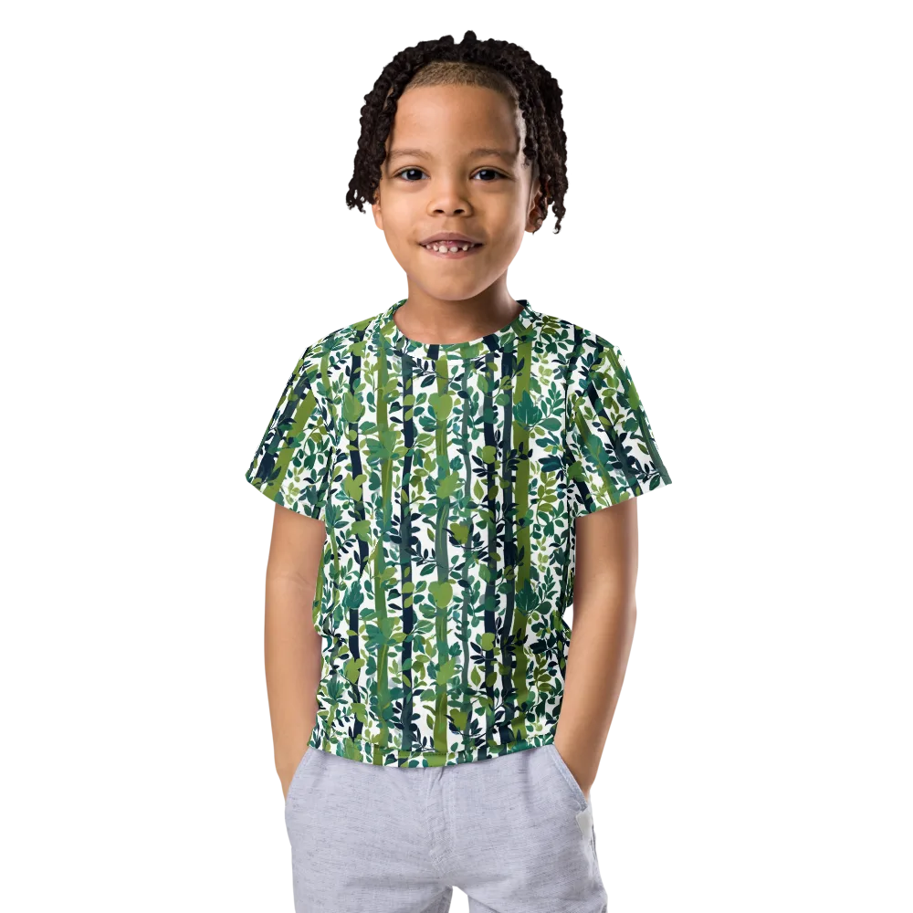 Bamboo Canopy on Kids Crew Neck T-Shirt — Front