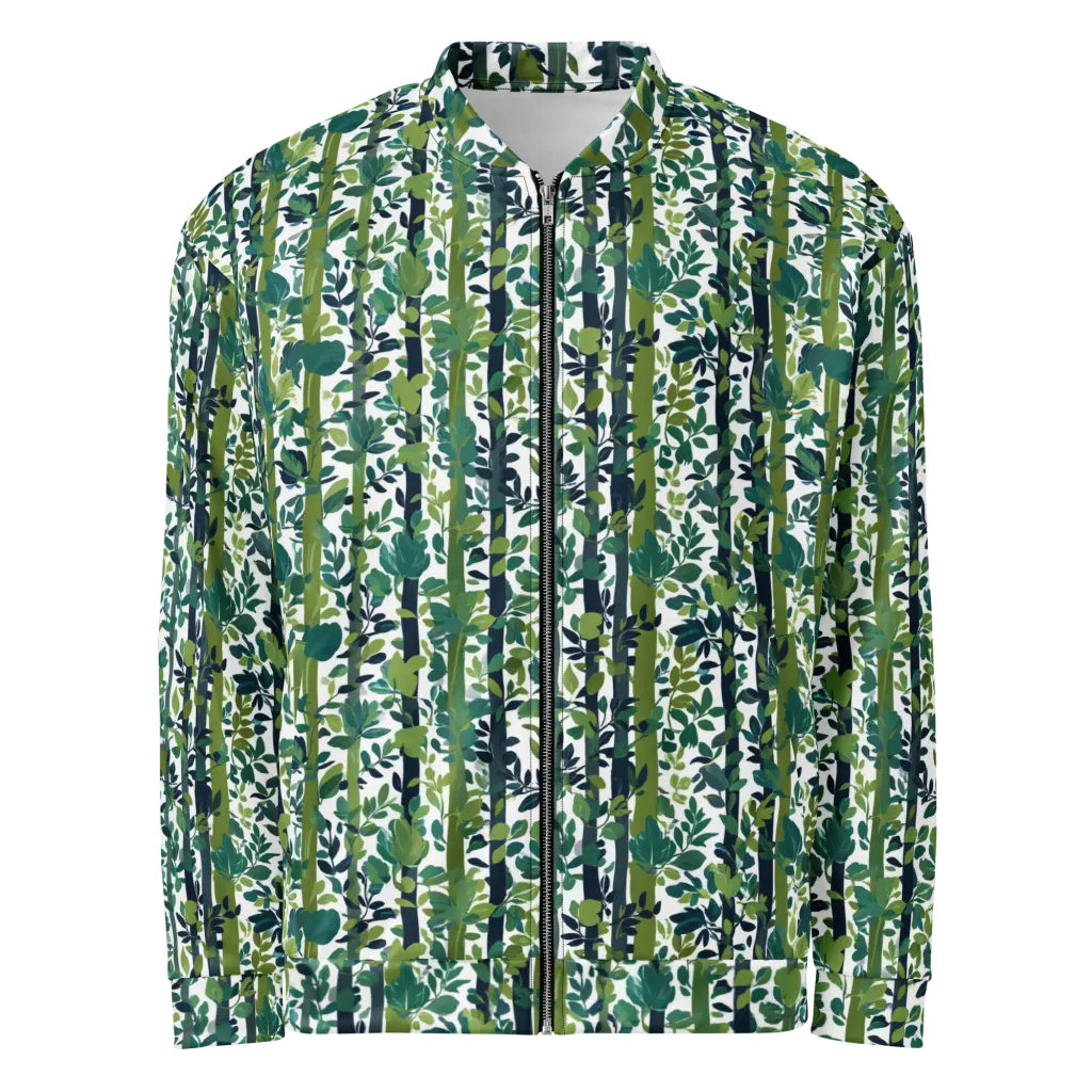 Bamboo Canopy on Bomber Jacket — Front